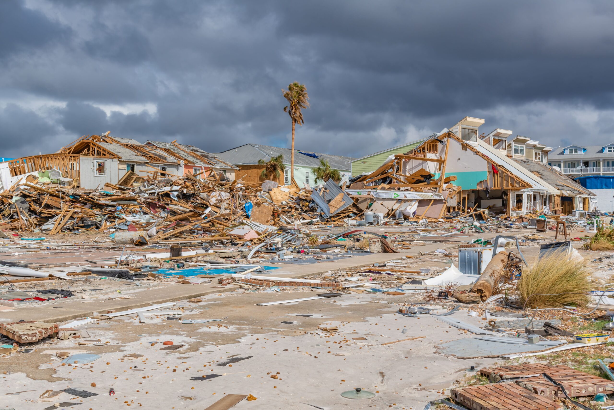 Verwoesting in Florida na orkaan Michael in 2018.